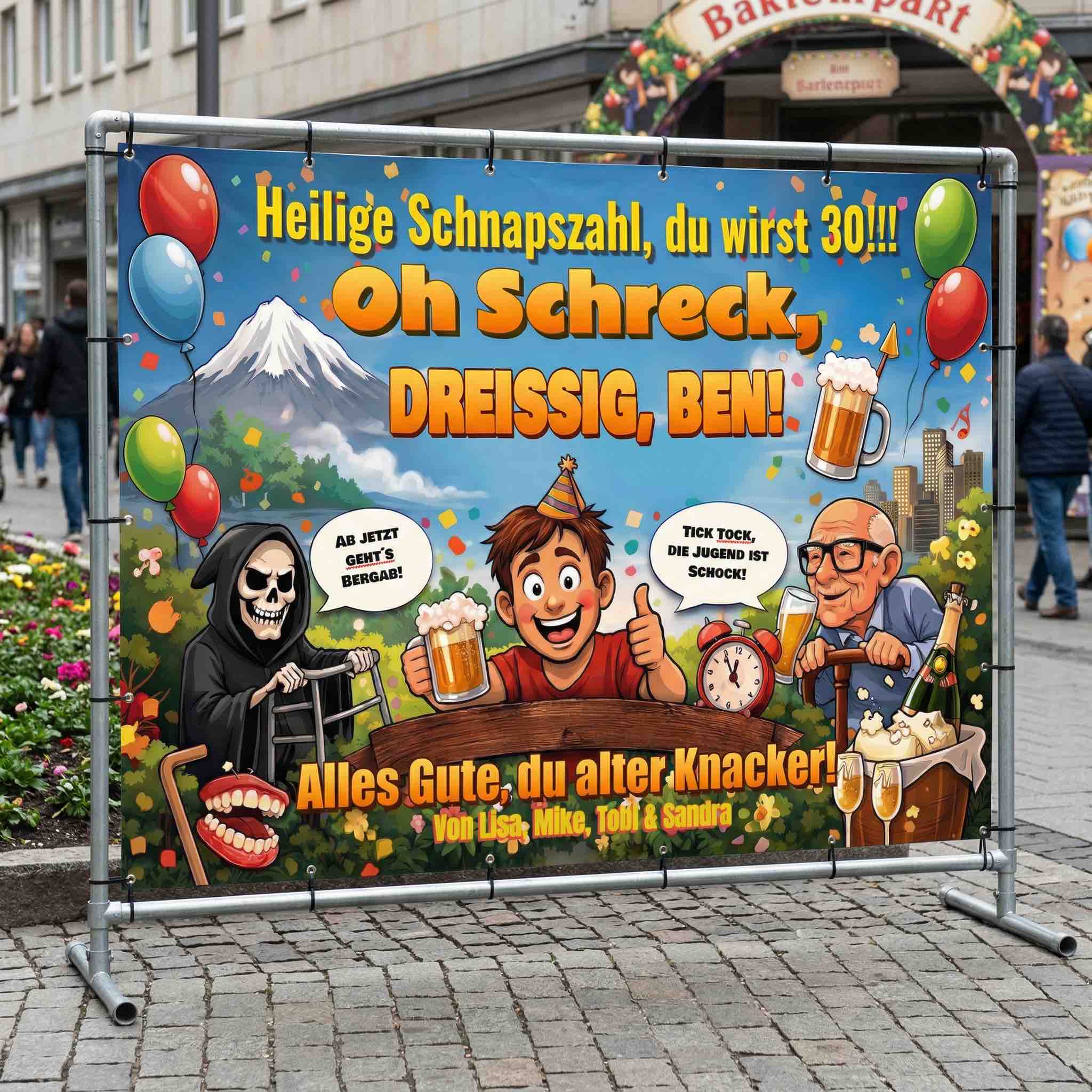 Geburtstagsbanner 30 | Geburtstagsplakat online gestalten |