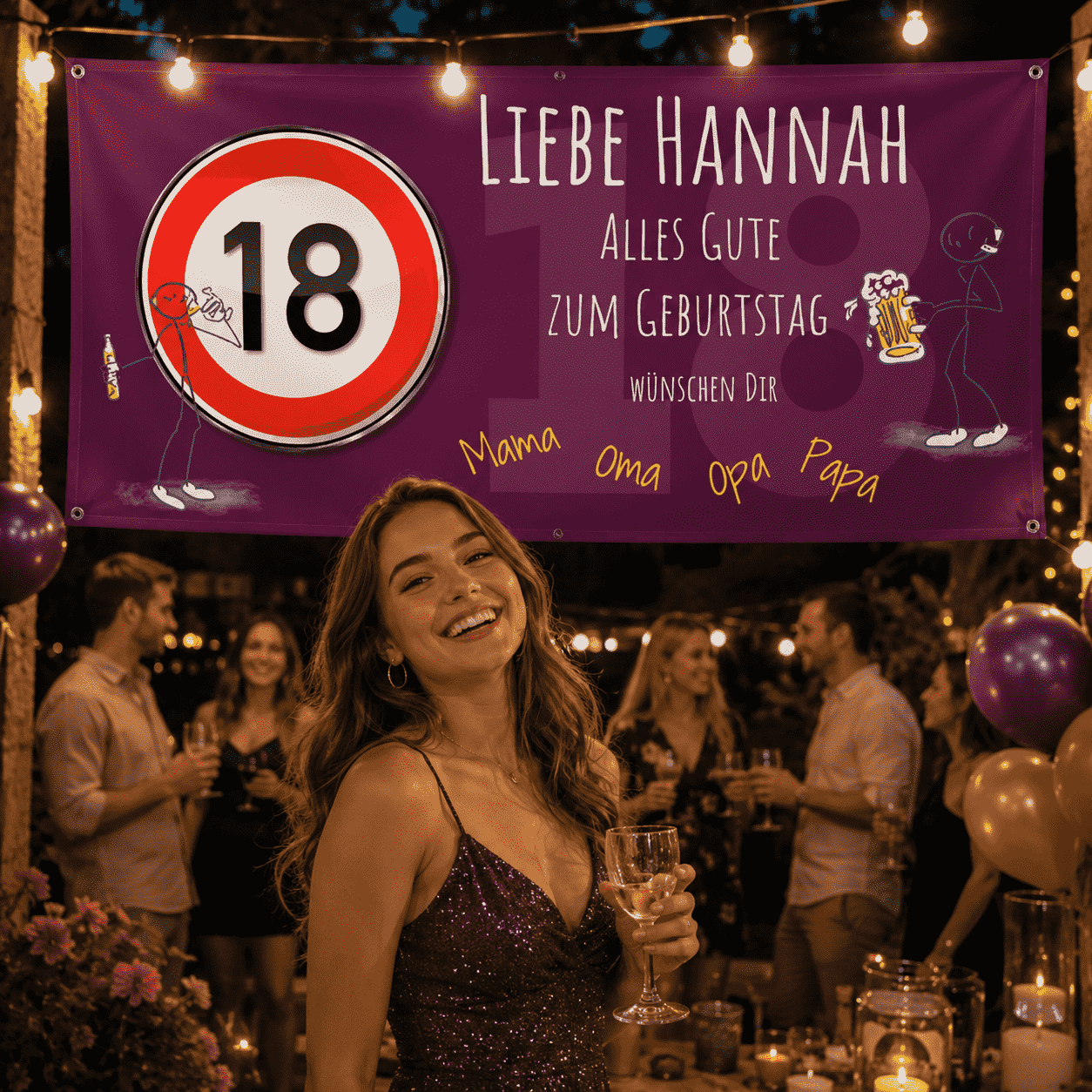18 Geburtstags Banner - Online selbst gestalten