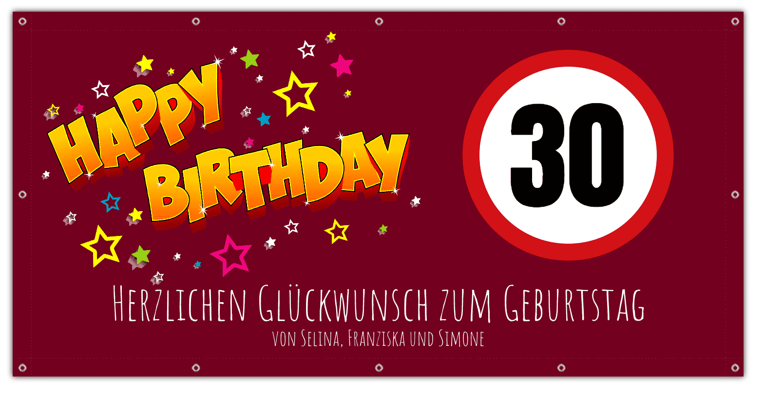 Banner zum Geburtstag - 30 Geburtstagsbanner — Foto Nr. 2