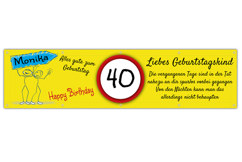 Geburtstagsbanner drucken 200x50cm - Online gestalten — Foto Nr. 2