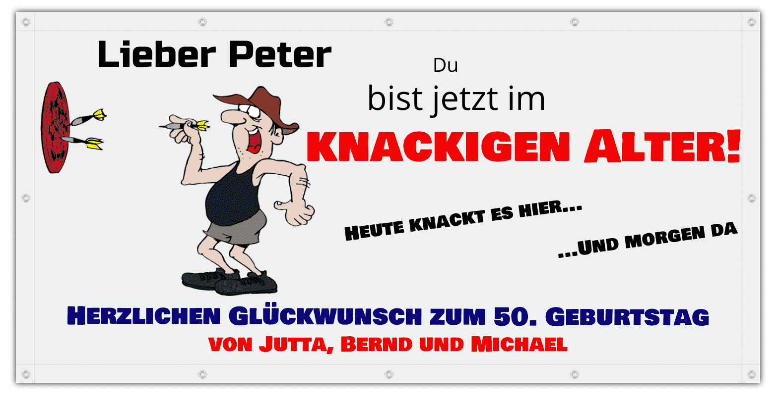 Geburtstagsbanner Knackiges Alter - Banner bedruckt — Foto Nr. 2