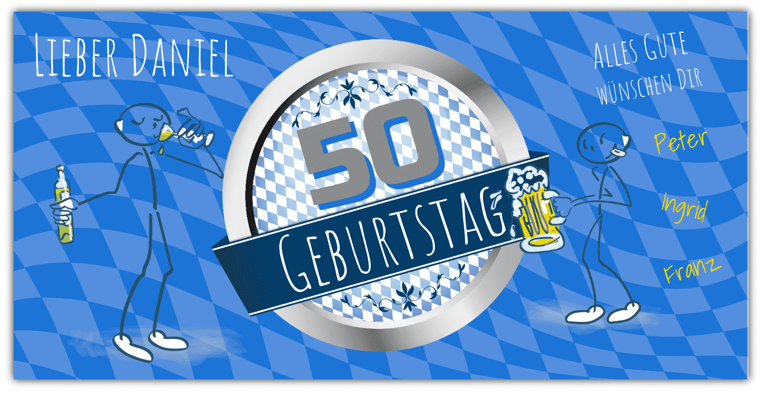 Geburtstagsbanner "Bayerische Raute" zum online selbst gestalten — Foto Nr. 2
