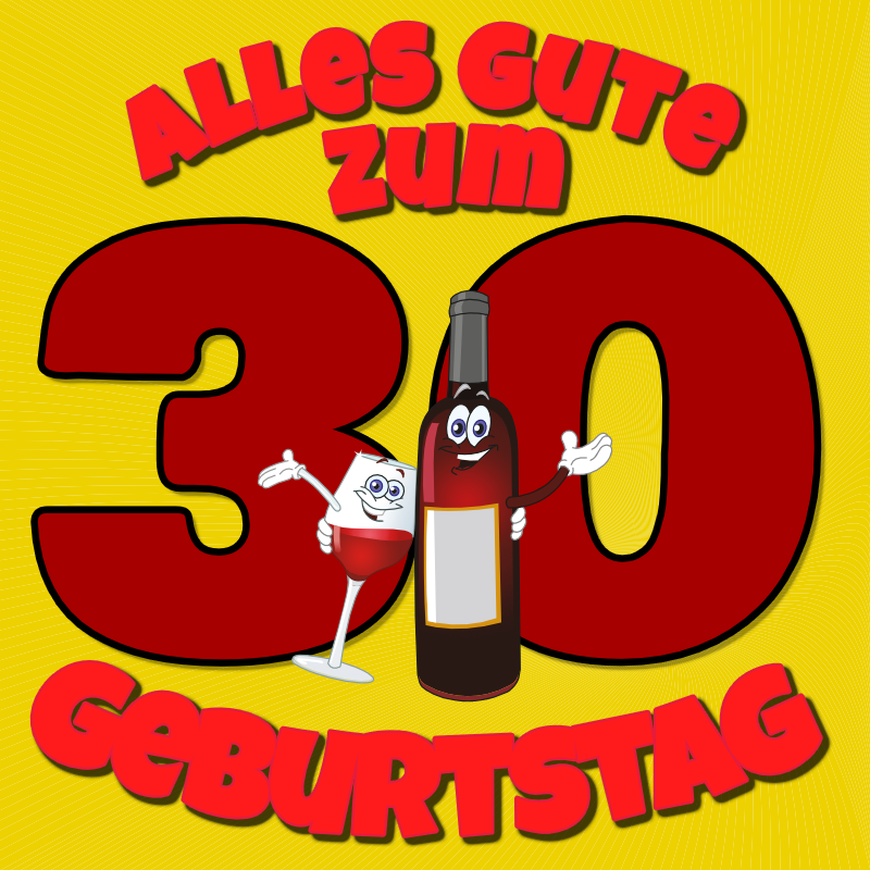30. Geburtstag - Geburtstagsbanner zum 30ten - 100x100 cm - inkl. 4 Ösen — Foto Nr. 2