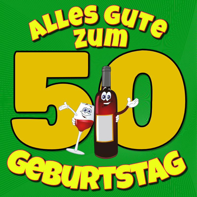 50. Geburtstag - Geburtstagsbanner zum 50ten - 100x100 cm - inkl. 4 Ösen — Foto Nr. 2