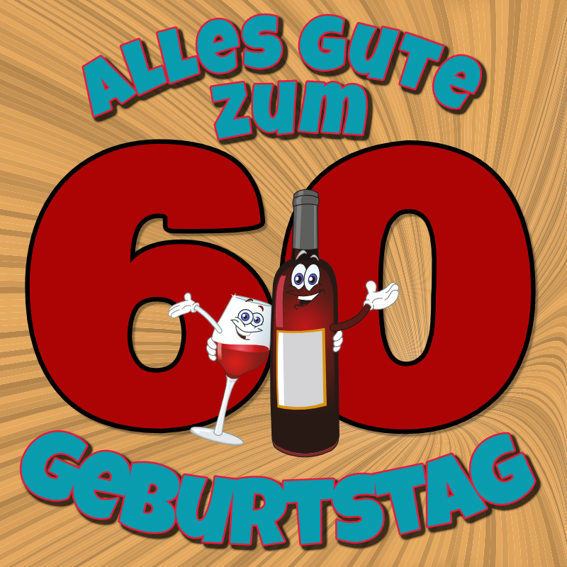 60. Geburtstag - Geburtstagsbanner zum 60ten - 100x100 cm - inkl. 4 Ösen — Foto Nr. 2